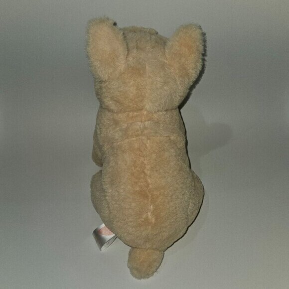 Jacques Little Lilly Tan French Bulldog Puppy Dog Plush Blue Bow 10" Stuffed Toy - Picture 3 of 12